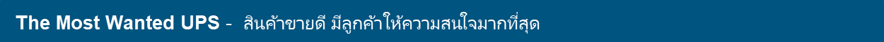 เครื่องสำรองไฟที่มีลูกค้าสนใจมากที่สุด